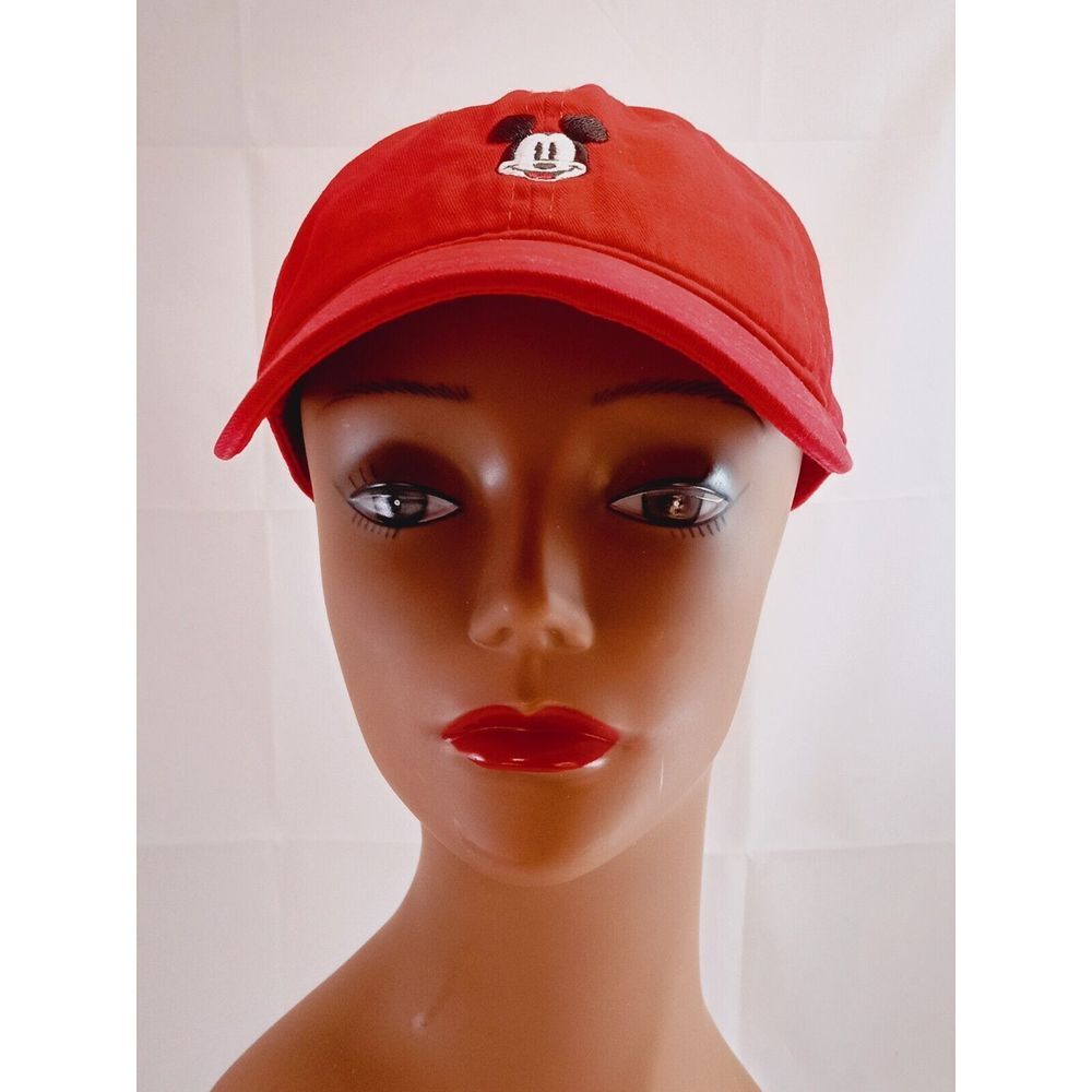Disney Mickey Mouse Face Adjustable Baseball Cap Hat - Red🐭👍🐭